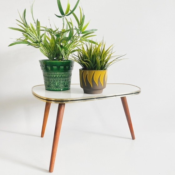 Image 1 of Vintage kidney-shaped plant table 1950's