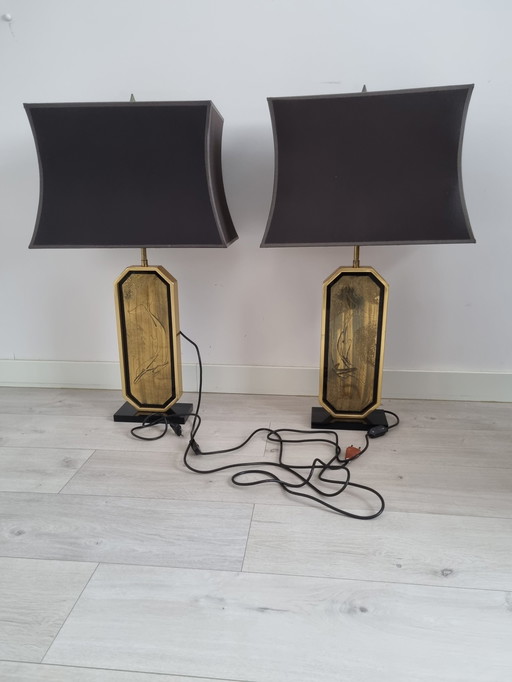 2x Georges mathias table lamp