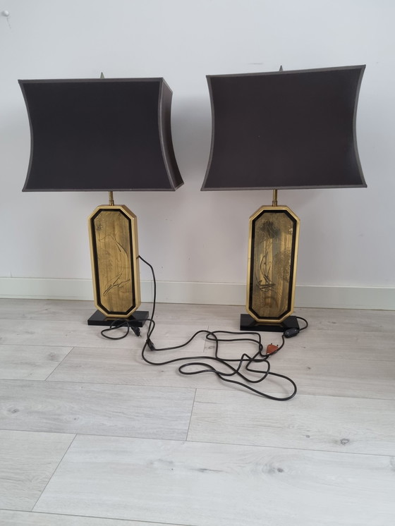 Image 1 of 2x Georges mathias table lamp