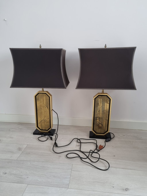 2x Georges mathias table lamp