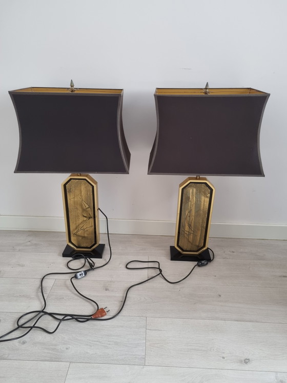 Image 1 of 2x Georges mathias table lamp