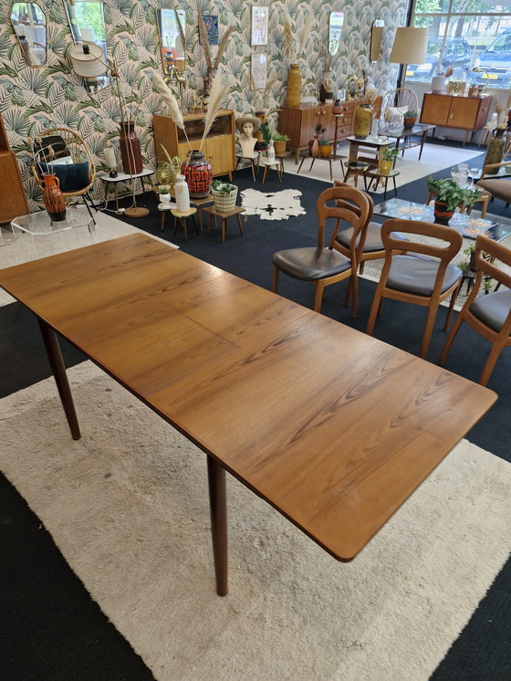 Image 1 of Vintage Dining Table Extendable Teak Veneer 70S