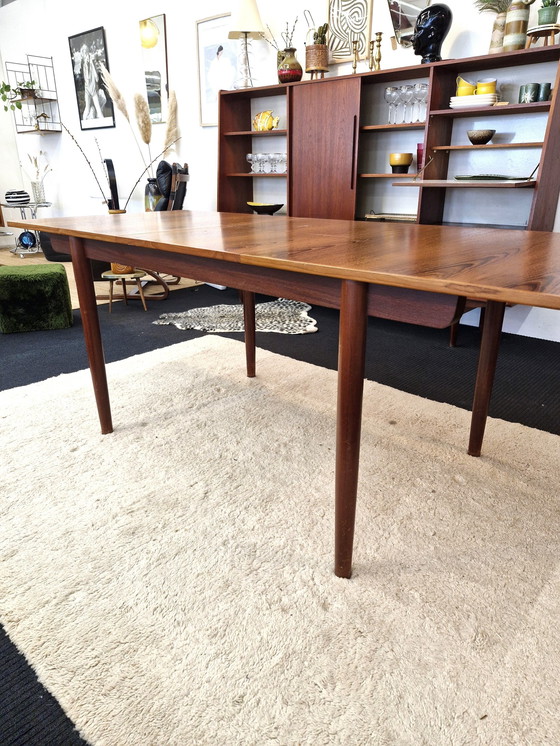 Image 1 of Vintage Dining Table Extendable Teak Veneer 70S