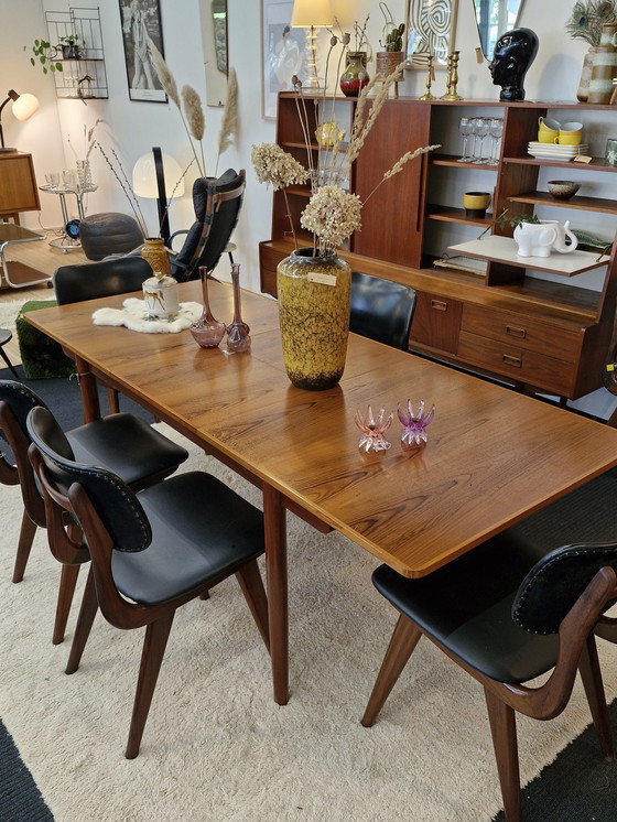 Image 1 of Vintage Dining Table Extendable Teak Veneer 70S