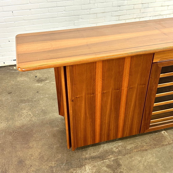 Image 1 of Italian Vintage Sideboard Cupboard With Walnut Wood