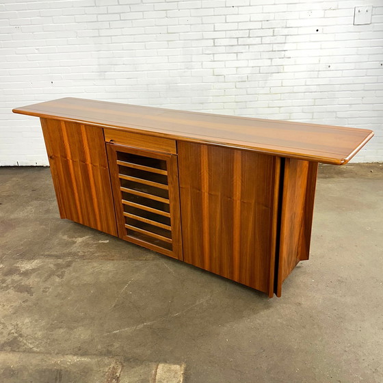 Image 1 of Italian Vintage Sideboard Cupboard With Walnut Wood