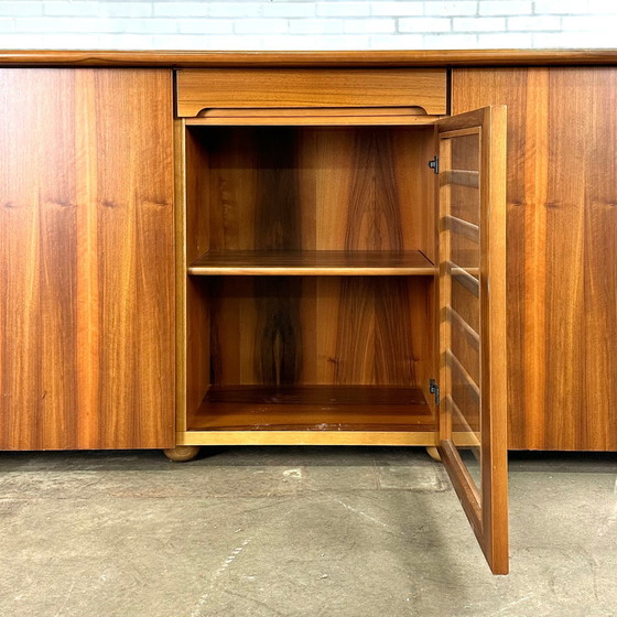 Image 1 of Italian Vintage Sideboard Cupboard With Walnut Wood