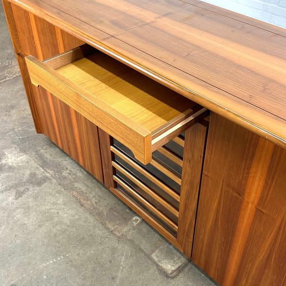 Image 1 of Italian Vintage Sideboard Cupboard With Walnut Wood