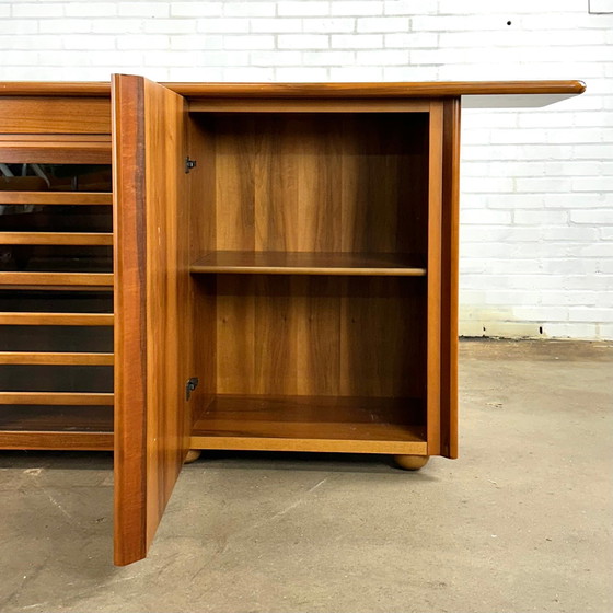 Image 1 of Italian Vintage Sideboard Cupboard With Walnut Wood