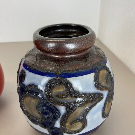 Image 1 of Coppia di vasi in ceramica vintage di Scheurich, Germania anni '70