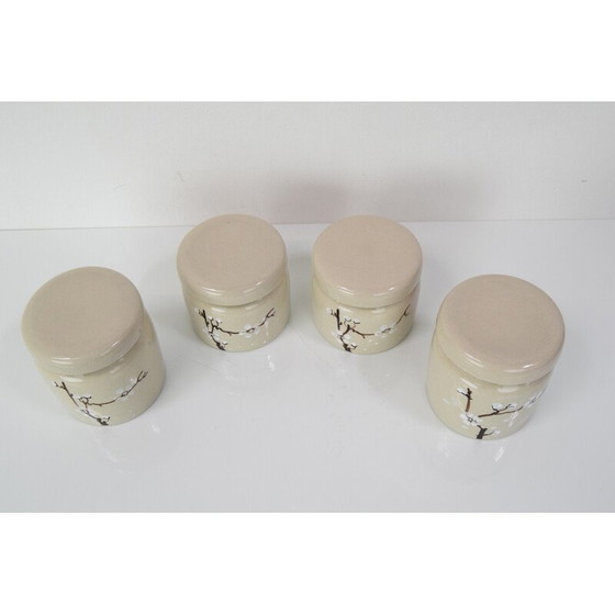 Image 1 of Set di 4 lattine di ceramica vintage di Ditmar Urbach, Cecoslovacchia, anni '30