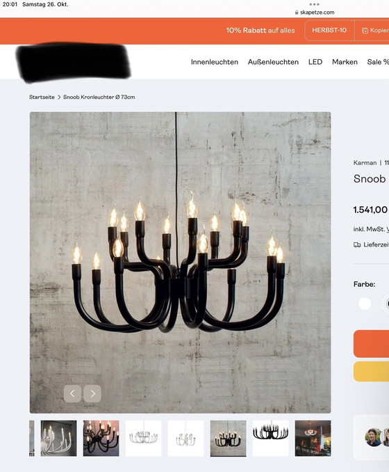 Image 1 of Karman Snoob chandelier