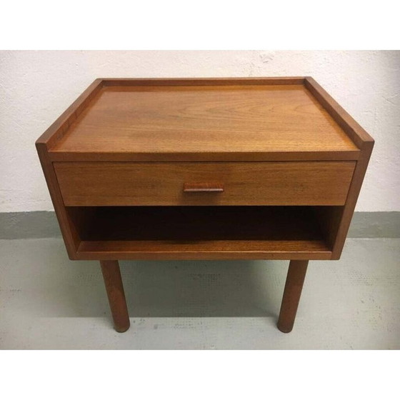Image 1 of Pair of vintage teak model 430 bedside tables by Hans J. Wegner for Ry Møbler, Denmark 1950
