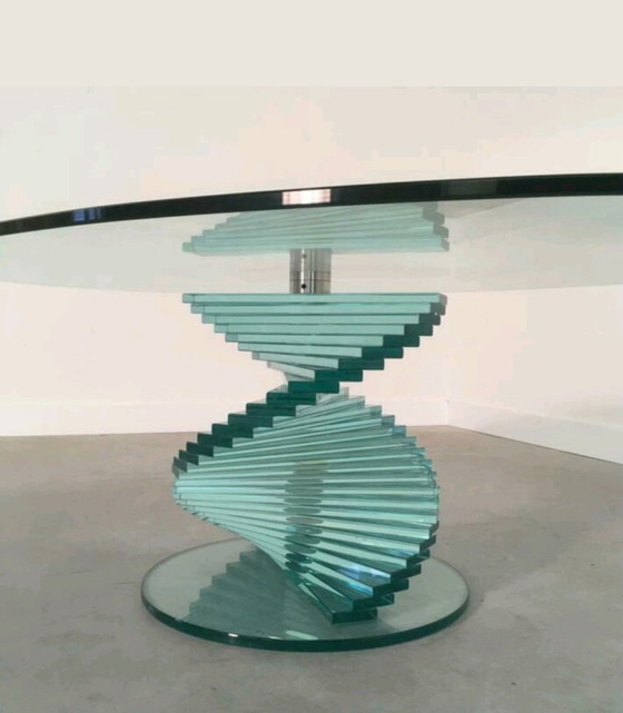 Image 1 of Glass Oval Coffee Table