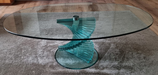 Glass Oval Coffee Table