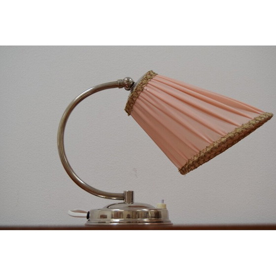 Image 1 of Vintage chrome art deco table lamp, Czech 1930