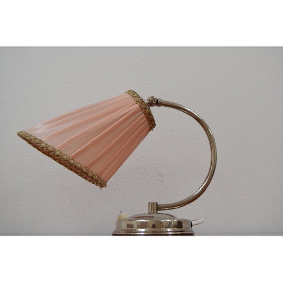 Image 1 of Vintage chrome art deco table lamp, Czech 1930