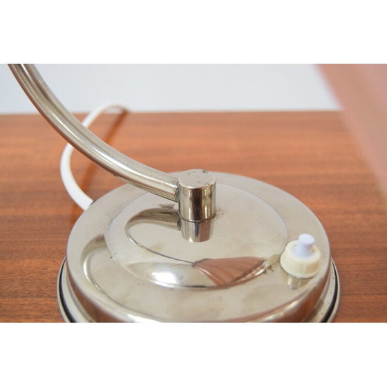 Image 1 of Vintage chrome art deco table lamp, Czech 1930
