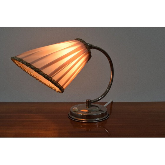 Image 1 of Vintage chrome art deco table lamp, Czech 1930