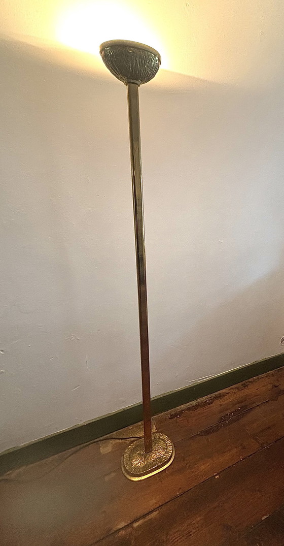 Image 1 of Copper And Brass Uplighter Floor Lamp