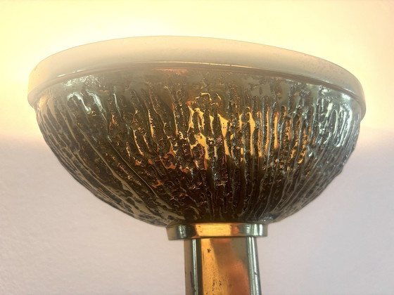 Image 1 of Copper And Brass Uplighter Floor Lamp