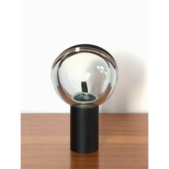 Image 1 of Lampada da parete vintage in vetro di Murano grigio di Flavio Poli, Italia, anni '60