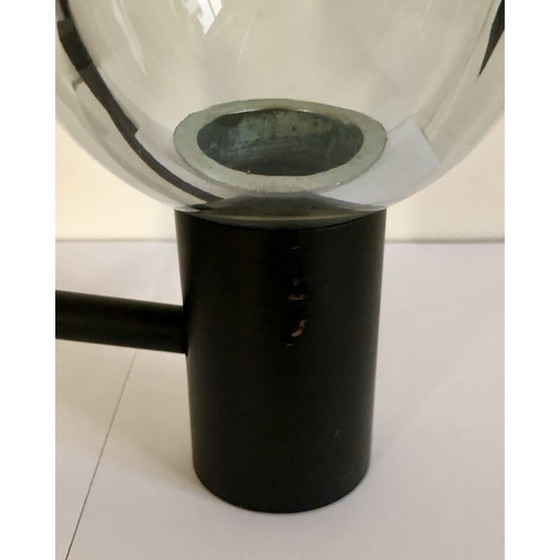 Image 1 of Lampada da parete vintage in vetro di Murano grigio di Flavio Poli, Italia, anni '60