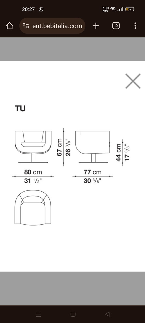 Image 1 of 4x B&B Italia Tulip armchair