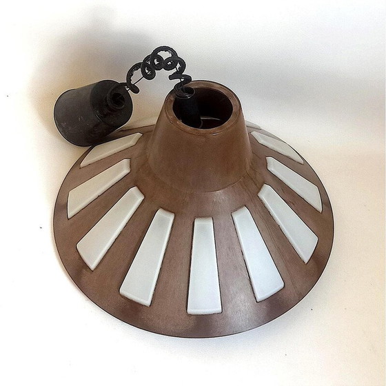 Image 1 of Lampada a sospensione vintage in bachelite marrone chiaro e plastica, anni '70