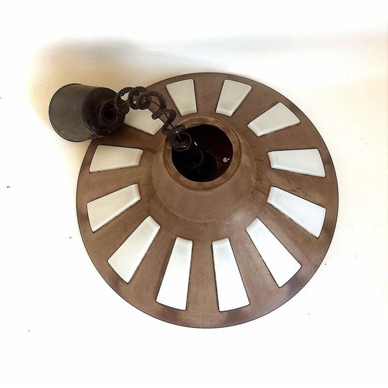 Image 1 of Lampada a sospensione vintage in bachelite marrone chiaro e plastica, anni '70