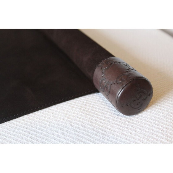 Image 1 of Espositore vintage Gucci in pelle scamosciata marrone