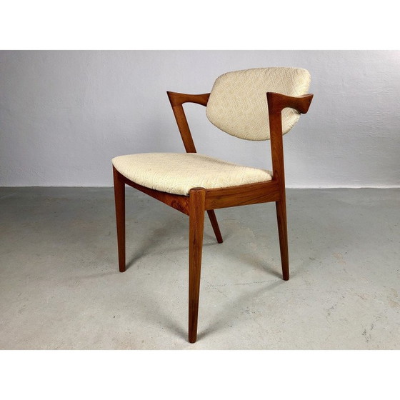 Image 1 of Set of 4 vintage teak dining chairs by Kai Kristiansen for Schous Møbelfabrik, 1960s