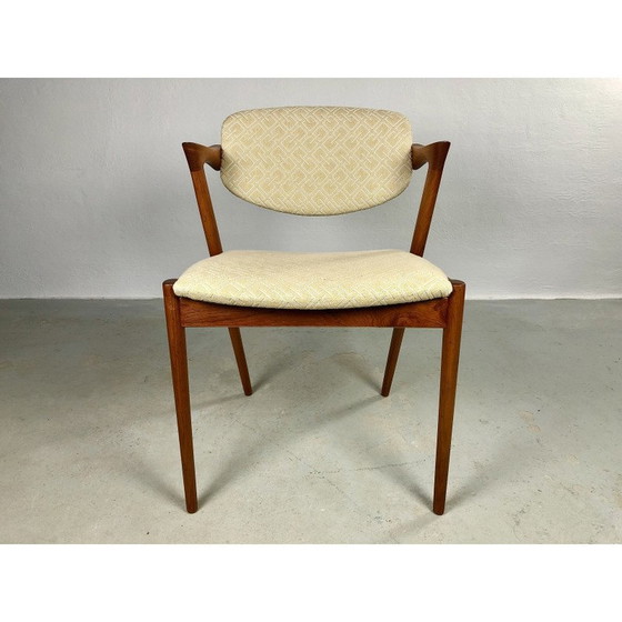 Image 1 of Set of 4 vintage teak dining chairs by Kai Kristiansen for Schous Møbelfabrik, 1960s