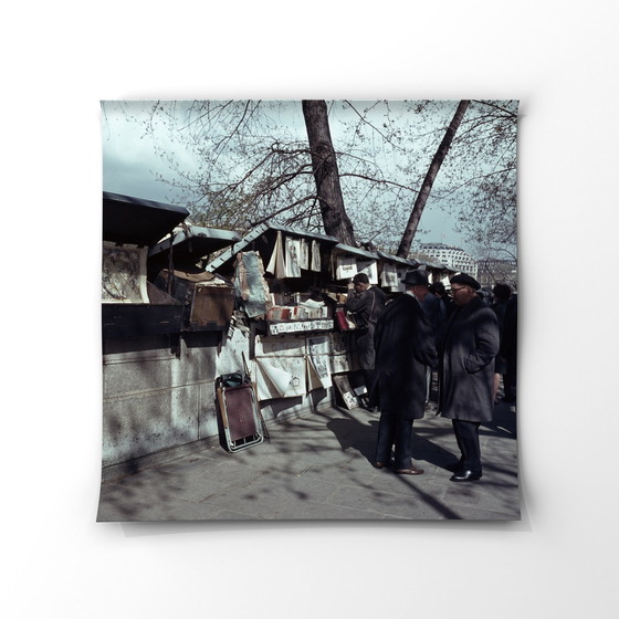 Image 1 of 1X Fine Art Print "Bookstalls Along The Seine, 1960"