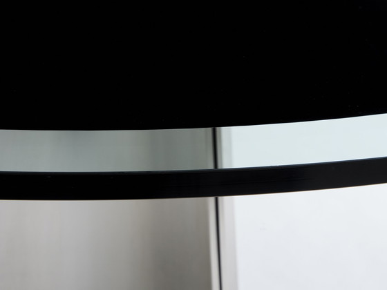 Image 1 of Luigi Saccardo for Arrmet Brushed Steel Black Glass Dining Table 1970s