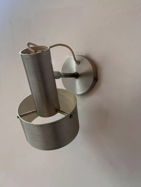 Image 1 of Vintage wall lamp, Brushed aluminum, France 1970