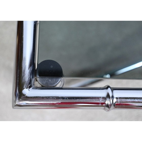 Image 1 of Vintage coffee table in chromed metal and glass, 1970