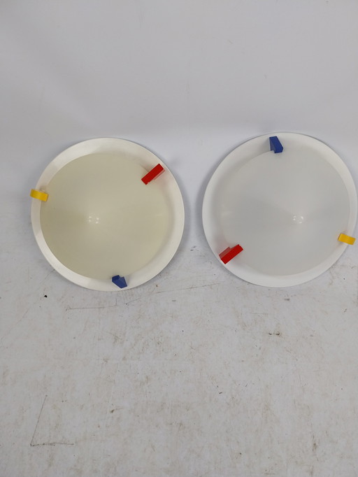 2x Ikea 1980 lampe de plafond memphis