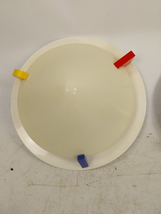 2x Ikea 1980's ceiling lamp memphis