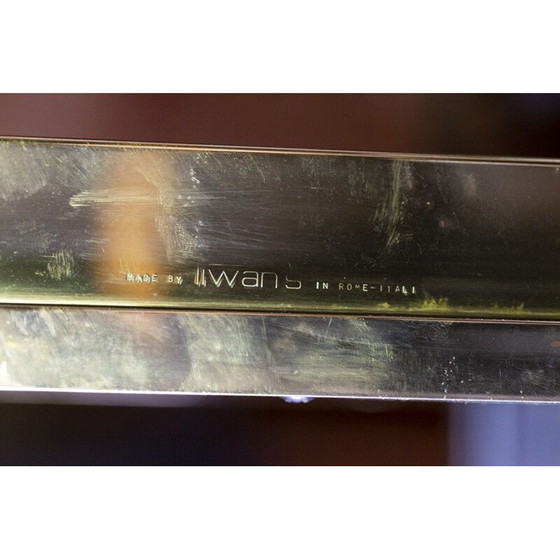 Image 1 of Coppia di tavolini vintage in ottone dorato di Maison Iiwans, 1970