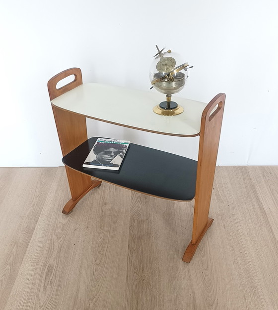 Image 1 of Fifties side table with two shelves