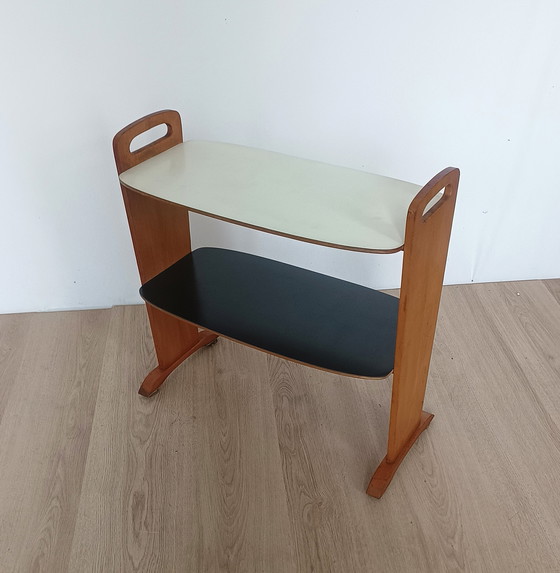 Image 1 of Fifties side table with two shelves