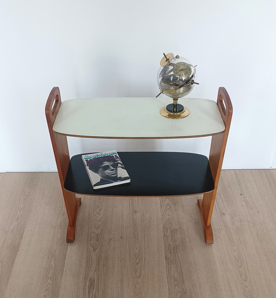 Image 1 of Fifties side table with two shelves