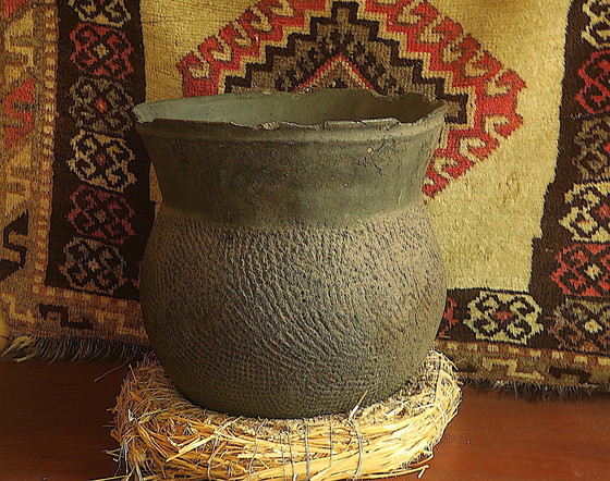 Image 1 of Antique Earthenware Storage Pot, Senegal 19Th Century