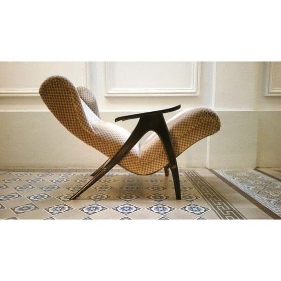 Image 1 of Sillón orejero con sistema de relajación - 1950