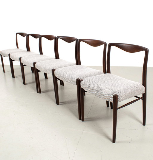 6x chaises Søren Willadsen par Kai Lyngfeldt Larsen, set