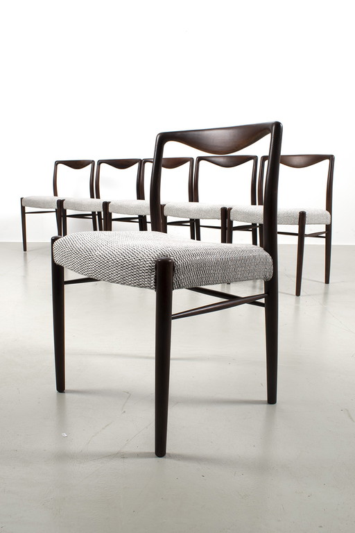 6x chaises Søren Willadsen par Kai Lyngfeldt Larsen, set