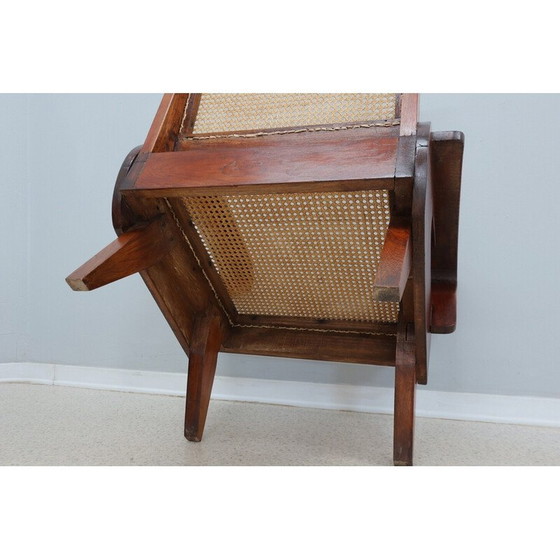 Image 1 of Mid century teak wood and Vienna straw living room set, 1950s