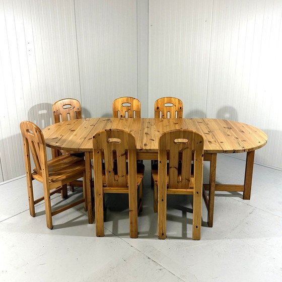 Image 1 of Karin Mobring Large Hangoor Dining Table Ikea 1970-80'S