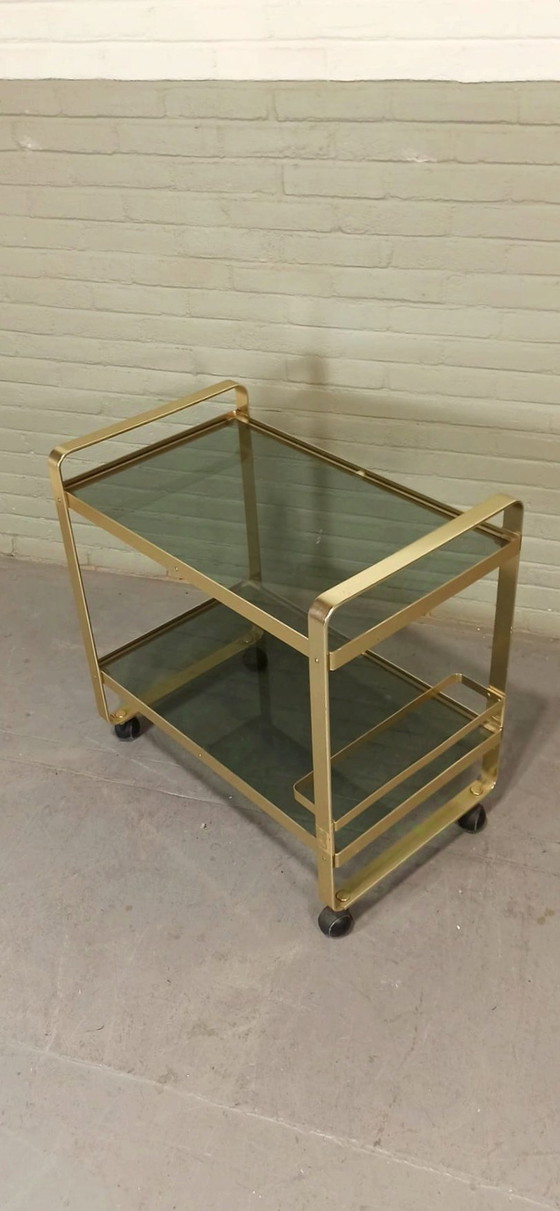 Image 1 of Av Handwerk Space Age Trolley Bar Cart 